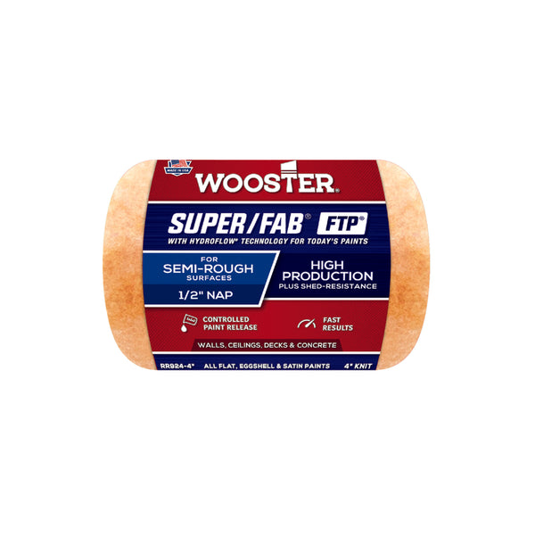 Wooster Super/Fab FTP Synthetic Blend 4 in. W X 1/2 in. Trim Paint Roller Cover 1 pk