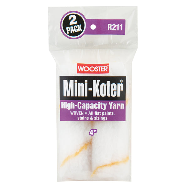 Wooster Mini-Koter Yarn 4 in. W Mini Paint Roller Cover 2 pk