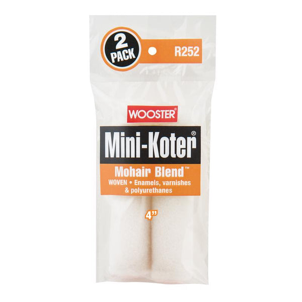 Wooster Mini-Koter Mohair Blend 4 in. W Mini Paint Roller Cover 2 pk