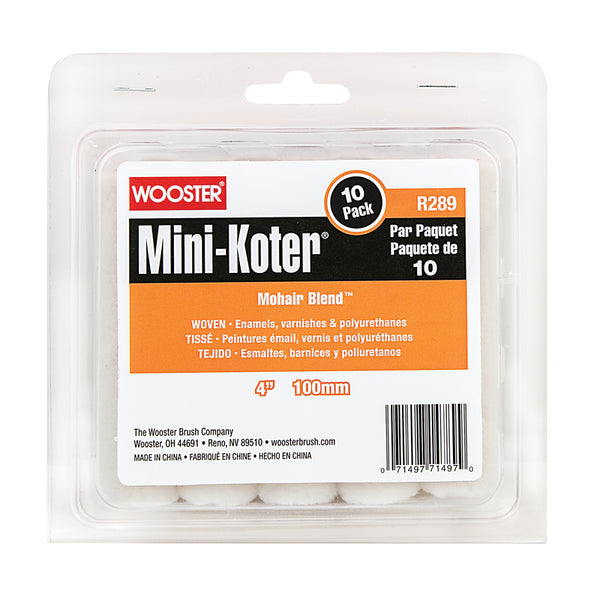 Wooster Mini-Koter Mohair Blend 4 in. W Mini Paint Roller Cover 10 pk