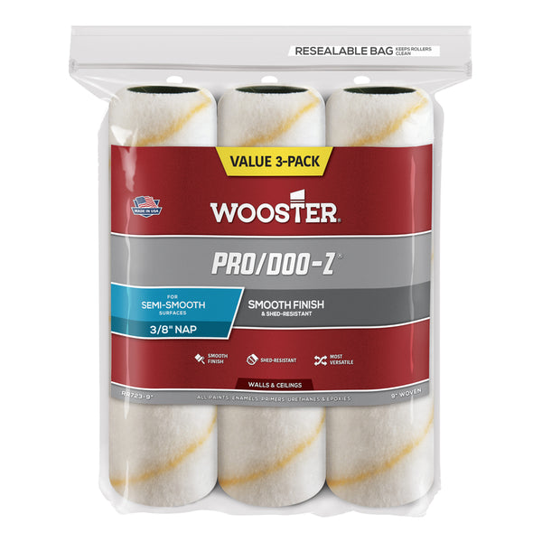 Wooster Pro/Doo-Z® 9" 3/8" 3-Pack